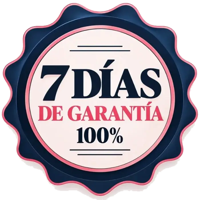 Sello de garantía: 7 días de garantía 100%